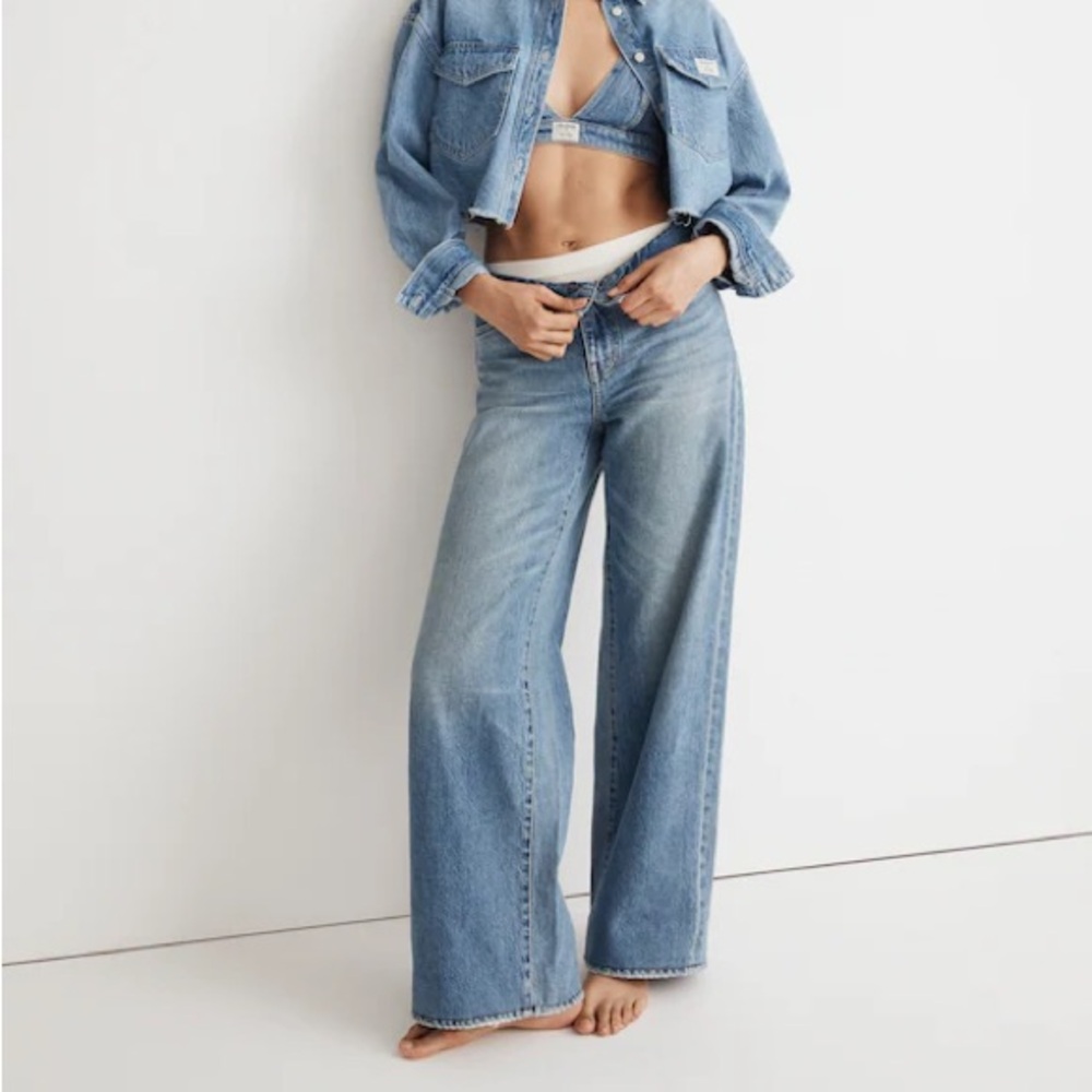 Madewell x Molly Dickson Low Rise Baggy Wide Leg Jeans - Size 27